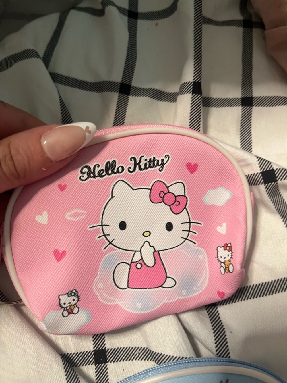 Hello Kitty Pink Coin Purse with Bow and Heart Accents
